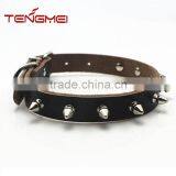 Black Large Spiked Leather Dog Collar With Many Size thumbnail-4