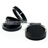 Round Fashion Black Plastic Powder Container thumbnail-1
