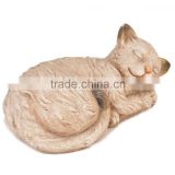 Cement sculpture sleeping cat for decoration