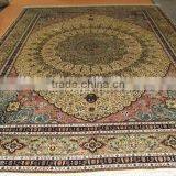 Oriental Hand Knotted Pure Silk Rugs Antique Carpet 9x12 ft thumbnail-1