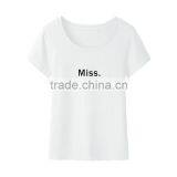 Manufacturer China Custom Women's Clothing Cotton Loose Bluk t Shirt Printing for Sale thumbnail-4