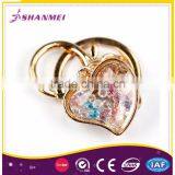 Customized Logo Heart Shape Frame Keychain Ring thumbnail-1