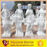 Hunan White Marble Four Season Lady Sculpture for Garden Decoration thumbnail-5