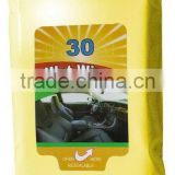 car leather wet wipe, wet cleaning cloth