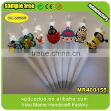 2015 High Quality soft PVC pencile charm/ pencile topper and cheap fabric table toppers