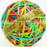 Color Soft Rubber Band Ball With Print logoe For Office