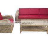 1+3 searts Aluminium and PE Rattan stackable outdoor Sofas G5J51404+Tea TableGF20807-C