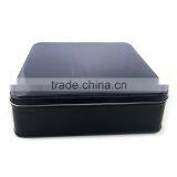 Square Battery Tin Box With Embossed Logo