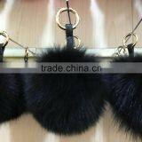 Wholesale for Handbag Material Fox Fur Pom Poms Keychain thumbnail-2