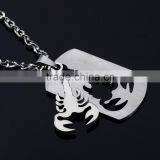 Hiphop Fashion Jewelry Men's 316L Stainless Steel Scorpion Pendant Necklace thumbnail-4