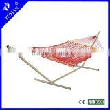 Double Garden Rope Hanging Hammock With Stand