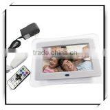 China High Quality Wide Figure Screen Butterfly Shaped 7 Inch Digital Photo Frame White thumbnail-2