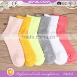 SX-208 low price bulk wholesale cotton knitted woman sock socks for boot female socks factory manufacturers
