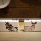 High Quality Zebra and Beer Rectangle Ceramic Candle Holder thumbnail-5