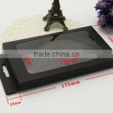 Black Cardboard Packaging Box,Spot PVC Window Paper Packaging for Phone Case thumbnail-4