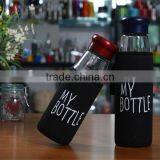 sport glass drinking water bottle