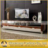 Fashion Wooden Led tv Stand Furniture With Showcase Marble Top thumbnail-1