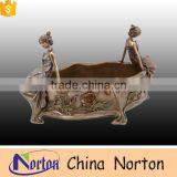 outdoor lady statue large bronze flower pot NTBF-FL111S