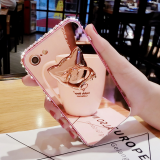 Metal Bumper Frame mirror surface cell phone cover case diamond mobile Phone Cases for iPhone7/7Plus/6/6s/6plus/6splus