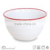Factory Direct Wholesale Gloss Glaze Ceramics Cereal Bowl With Dot thumbnail-2