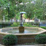 Bronze Casting Foundry Bronze Umbrella Fountain for Garden Lady Statue thumbnail-1