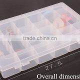 36 Compartments Clear PP Plastic DIY Tool Organizer Storage Box With Adjustable Dividers thumbnail-2