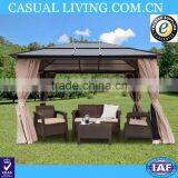Outdoor Aluminum Waterproof Gazebo Canopy Replacement Covers 10x12 thumbnail-1