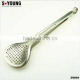 39001 14 Inch High Quality Stainless Steel Kitchen Tongs BBQ Grill Food Salad Tongs thumbnail-1