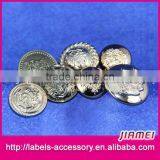 Custom Cheap 15mm 2 Hole Silver Buttons
