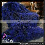 CX-D-23C Long Hair Winter Real Tibetan Lamb Fur Rug Rugs thumbnail-1