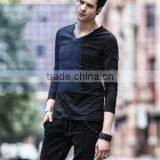 Cotton Mans V-neck T-shirt From China thumbnail-1