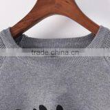 New Fashion Knitwear 12GG Pullover Grey Color Christmas Tree Sweater Designs for Women thumbnail-2