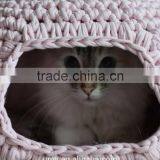 100% Acrylic Clear Crochet Cat Cave Pet Cat Pet Dog Shade Bed thumbnail-2