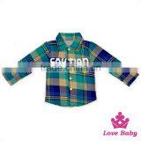 2017 Best Spring Boutique Plaid Shirt Long Sleeve Label Collar Top Baby Boy Christening Kids Uniform Clothes thumbnail-2