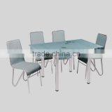 Modern Design Glass Extendable Dining Table thumbnail-4