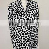 Black on White Polka Dots Infinity Scarf, Circle Scarf, Loop Scarf, Scarves, Spring - Fall - Winter Fashion thumbnail-6