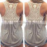 Polyester Crop Top Tank Top2014 New Arrive Women Different Size for Choice & Short Front Long Back Printed thumbnail-2