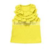 Hot Selling Icing Ruffle Boutique Baby Girl Cotton Lastest Tank Top 2017 Summer thumbnail-3