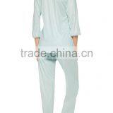 Wholesale Best Selling Women's Sleepwear Lace-Trimmed Stretch Jersey Pajamas Set thumbnail-3