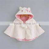 Windproof Cute Baby Girl Coat Cloak Hoodie Top Newborn Outfits Hoodie for Winter thumbnail-4