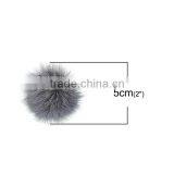Christmas Decorations Dark Gray 50mm Sable Fur Craft Pom Balls thumbnail-2