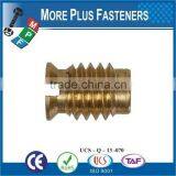 Made in Taiwan Brass Standard Stainless Steel Threaded Zinc Plated Wood Insert Nut thumbnail-4
