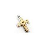 Fashion Health Stainless Steel or Titanium Cross Quantum Energy Pendant With Gold Plating thumbnail-1