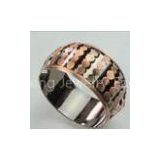 Customized design Durable black ,white color metal bangles with copper plated OEM / ODM