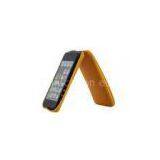 OEM Dust Proof Leather Cell Phone Cases Yellow Mobile Phone Protection Case