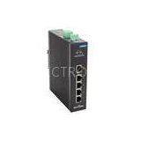 Metal Case 4 Port Industrial Switch , 1 Megabit TX and 4 Megabit FX 1Gbps Ethernet Power Switch