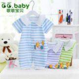 Low Price 2015 Summer Baby Clothing New Striped Short Sleeve Conjoined Clothes Babies Rompers Baby Boy Clothes Jumpsuit