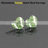2015 Factory Price Full All Sports Rhinestone Heart Stud Earrings Baseball Stud Earrings thumbnail-5
