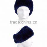 YR169A Top Quality Real Rex Rabbit Fur Elastic Headband Snood Two Way Soft Touch Rabbit Fur Headband/Collar thumbnail-1