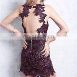 2016 Summer African Clothes Designs Cold Back Slim Fitness Sexy Tight Lace Body Dresses NT6741 thumbnail-3